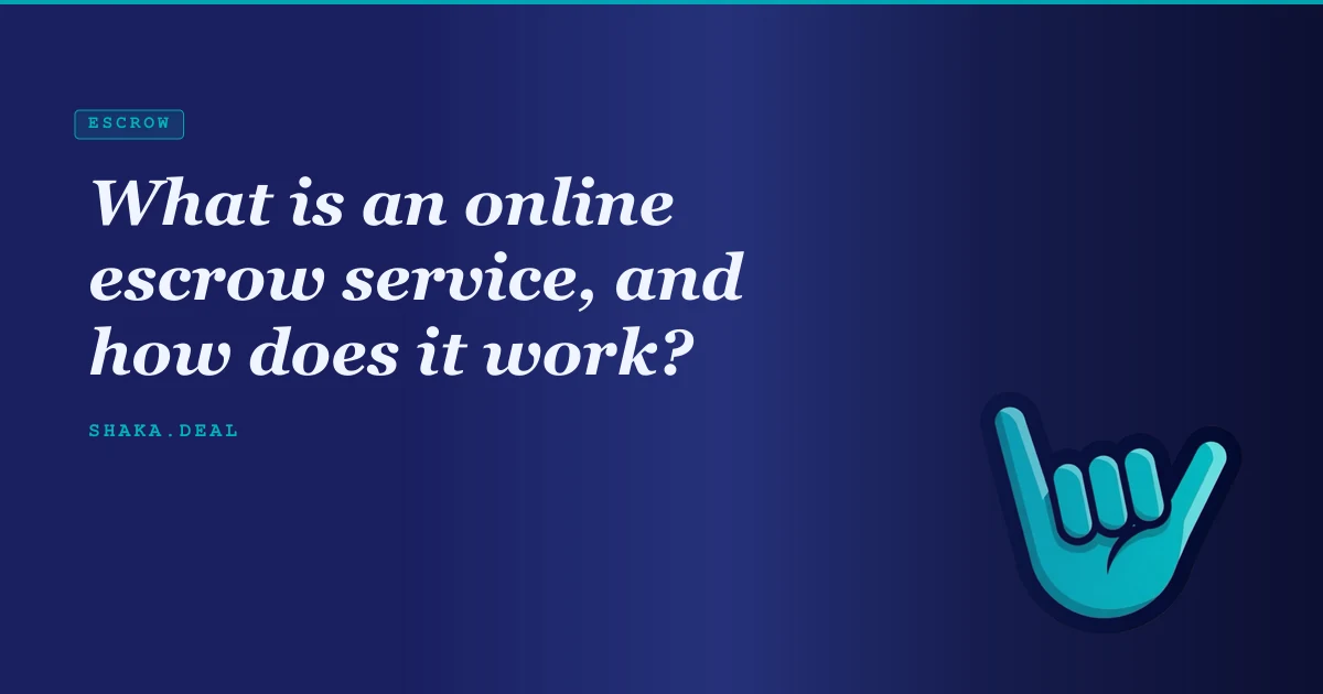 What is an online escrow service, and how does it work?