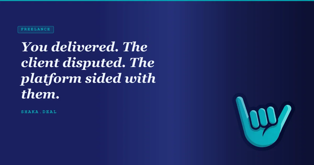 You delivered. The client disputed. The platform sided with them.